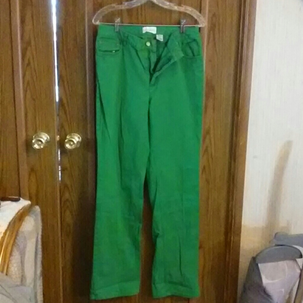 Emerald green jeans size 6 tall chadwick's